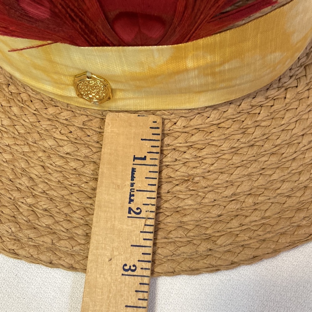 Womens Feather Embellished Hat - One Size- Adjustable New With Tags! - Picture 10 of 10